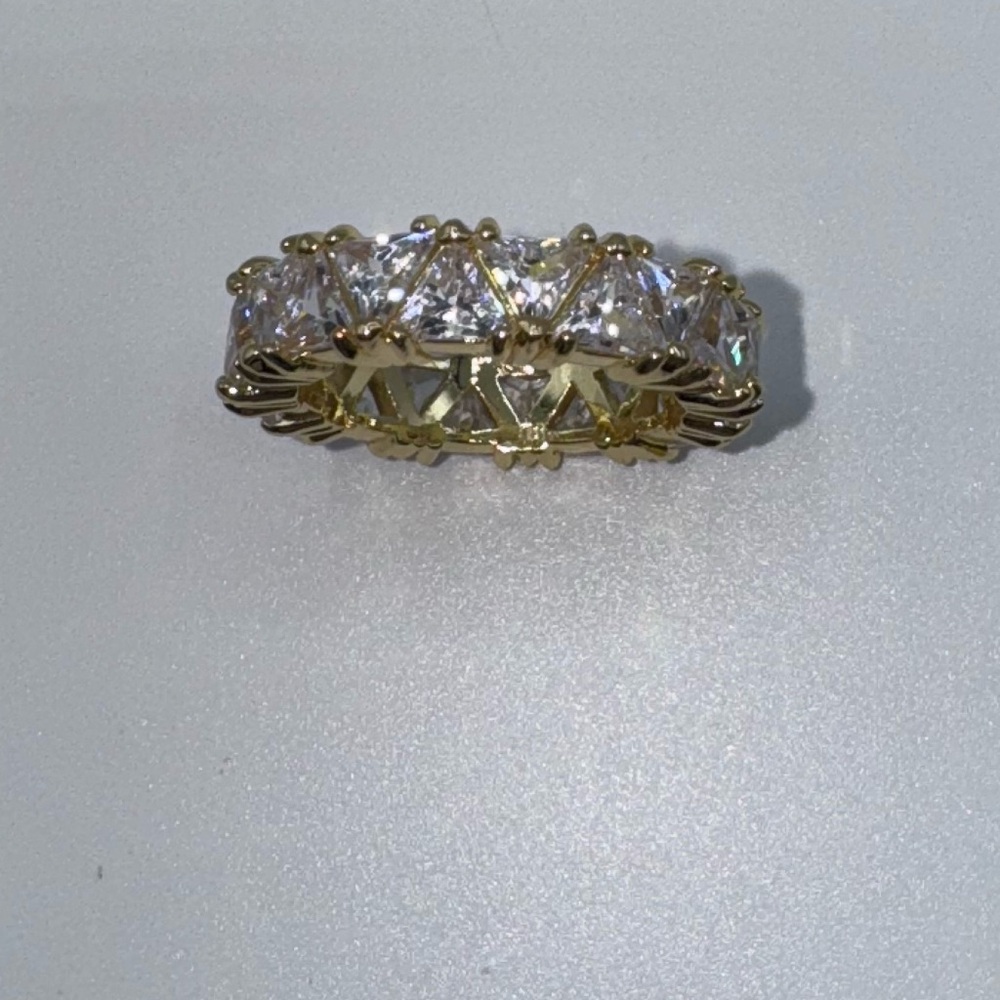18k 6ct Trillion Eternity Band - Picture 7 of 10